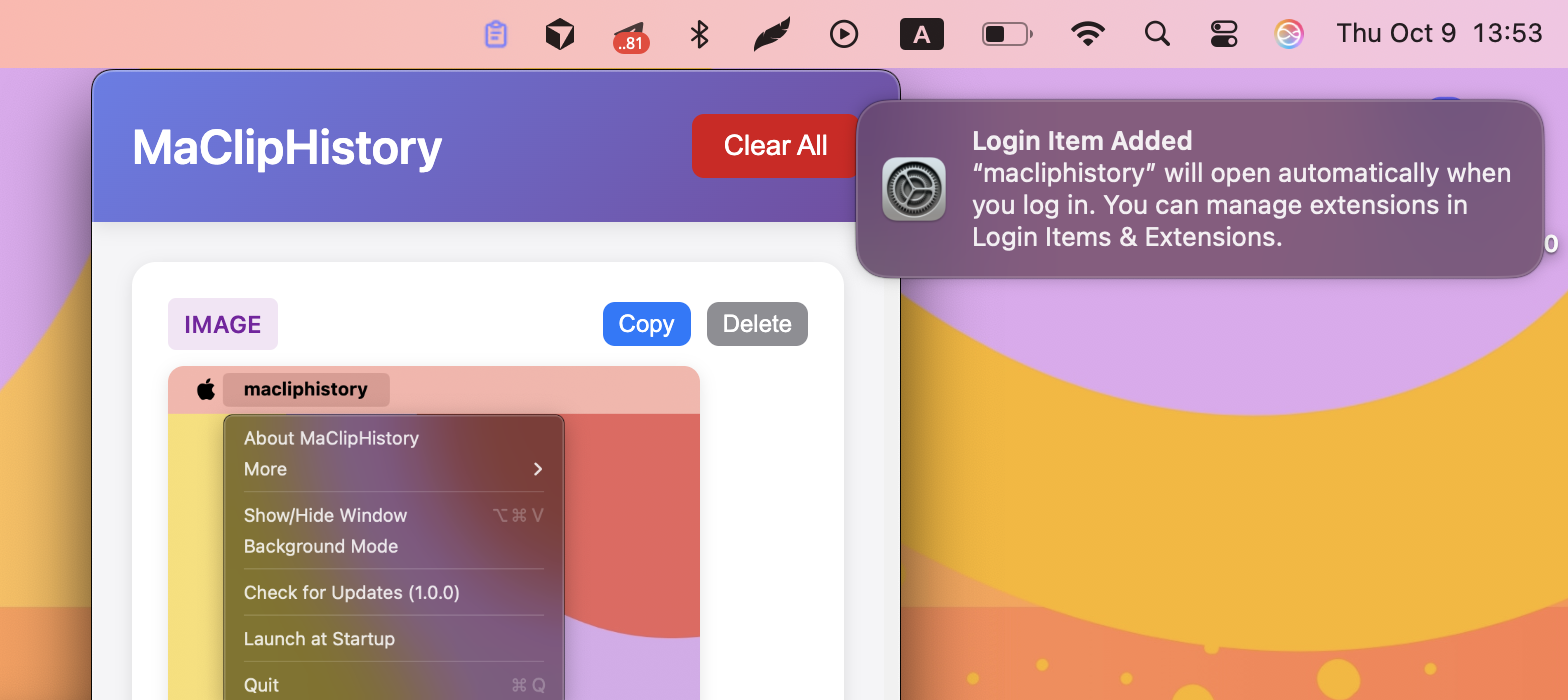 Login Item added notification